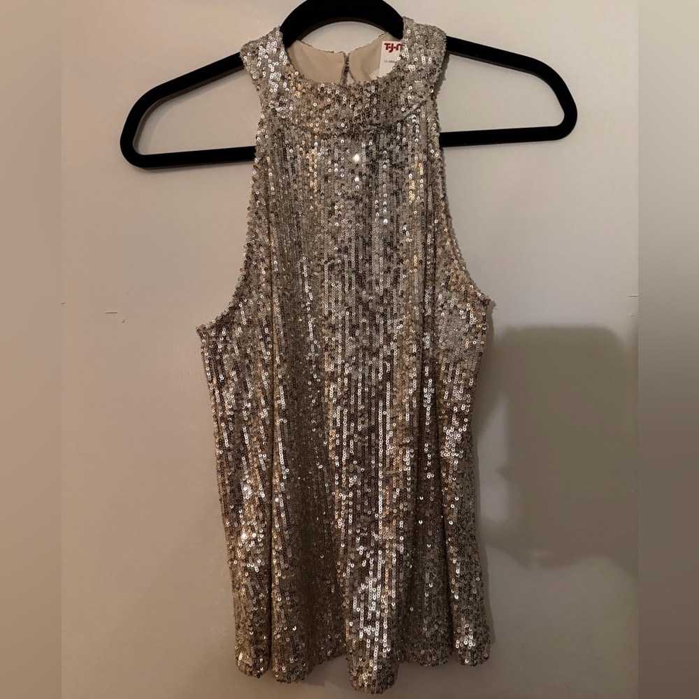 Love on a Hanger Silver Sequin Top
